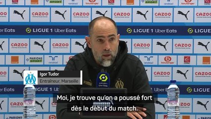 Marseille - Tudor : "On verra qui sera en mesure de garder ce rythme"
