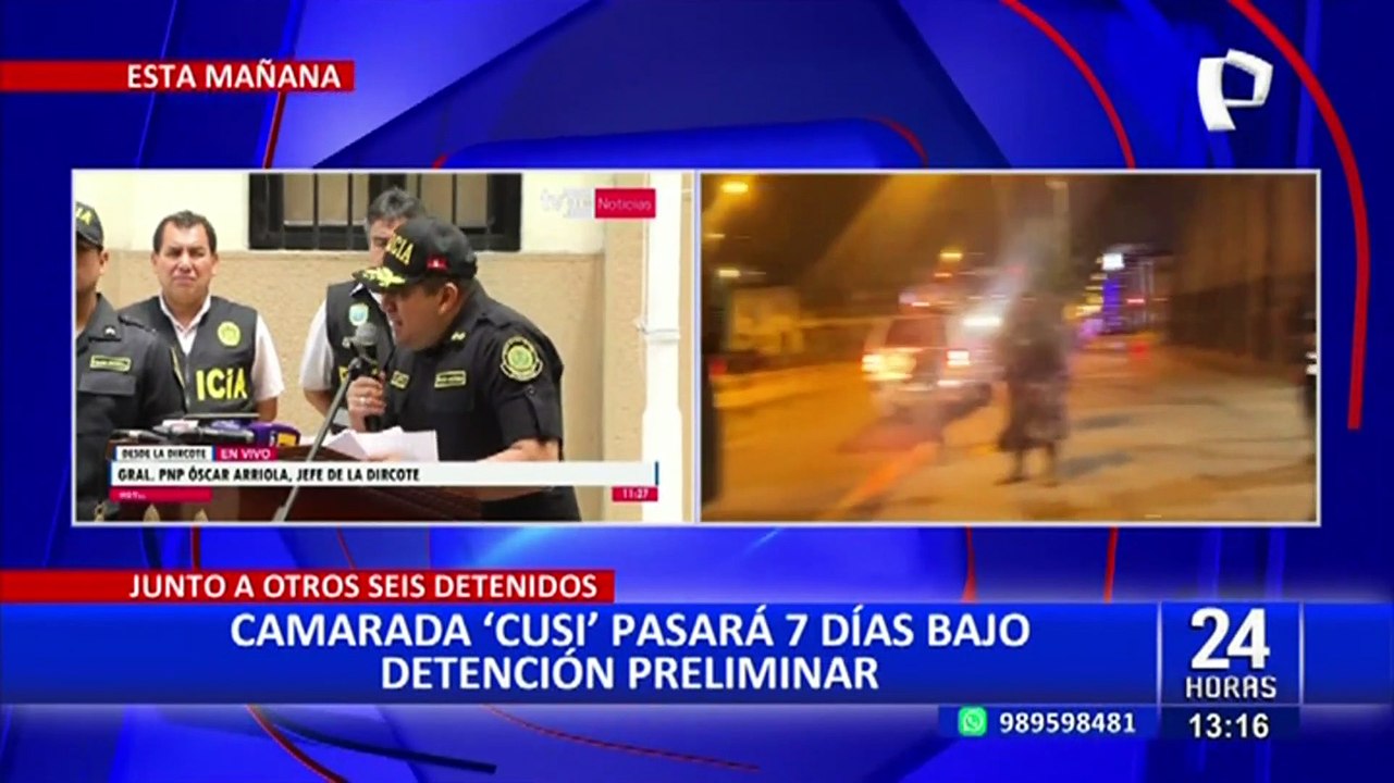 Camarada 'Cusi': disponen detención preliminar por 15 días contra acusada de financiar protestas