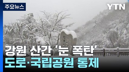 미시령 하루 만에 50㎝ 폭설...일요일 귀경 차량 주의 / YTN