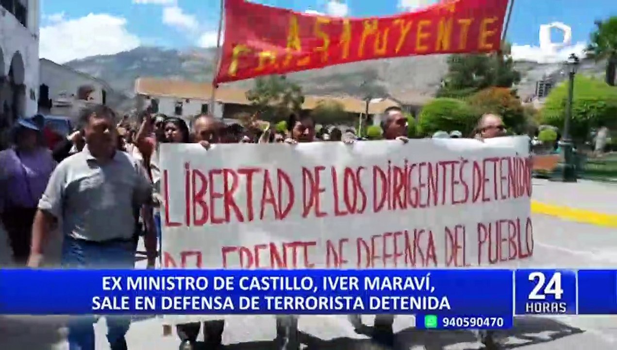 Iber Maraví lidera marcha por libertad de "camarada Cusi" y advierte a Boluarte: "La lucha va a seguir"