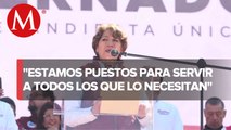 Delfina Gómez arranca precampaña por el Edomex; advierte dará una “lección de dignidad”