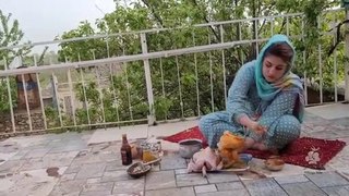 Grilled_whole_chicken_|_Daily_routine_village_life_|_Cooking_village_food(360p)