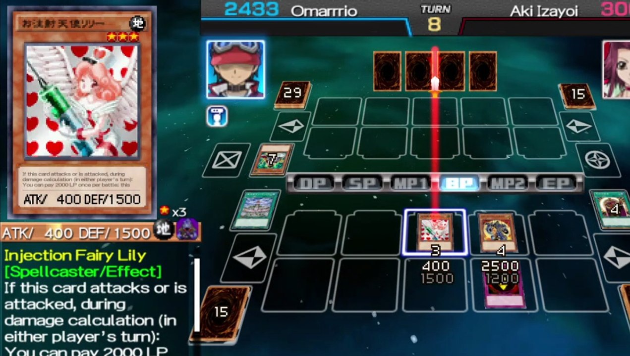 Yugioh Tag Force Arc V Special : Injection Fairy Lily VS Aki Izayoi Deck