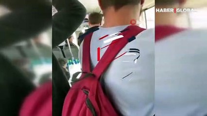 Metrobüste 'gözlüğümü düşürdün' kavgası: Önce vurdu, sonra tükürdü