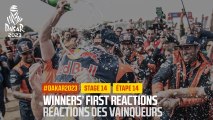Winners' first reactions / Premières réactions des vainqueurs - Étape 14 / Stage 14 - #Dakar2023