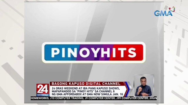24 Oras Weekend at iba pang Kapuso shows, mapapanood sa Pinoy Hits sa Channel 6 ng GMA Affordabox at GMA Now Simula Jan. 16 | 24 Oras Weekend