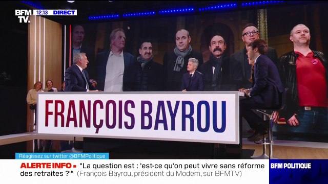 François Bayrou, président du Modem, sur la réforme des retraites: Je ne considère pas les syndicats comme des emmerdeurs