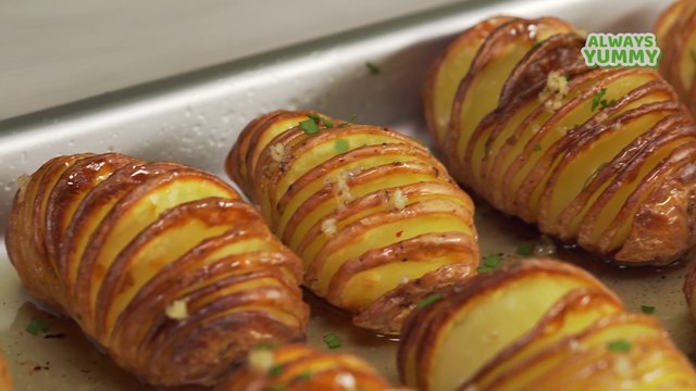 How to make HASSELBACK Potatoes recipe. Oven Baked Potato. Recipe by Always Yummy!