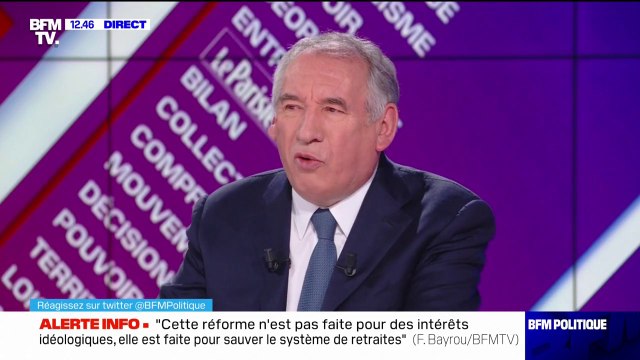 François Bayrou, président du Modem, sur la réforme des retraites: Je pense qu'il faudrait que nous trouvions un nouveau mode de gouvernance de notre système de retraites