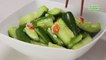 Chinese Smashed Cucumbers With Sesame Oil and Garlic. Recipe by Always Yummy!