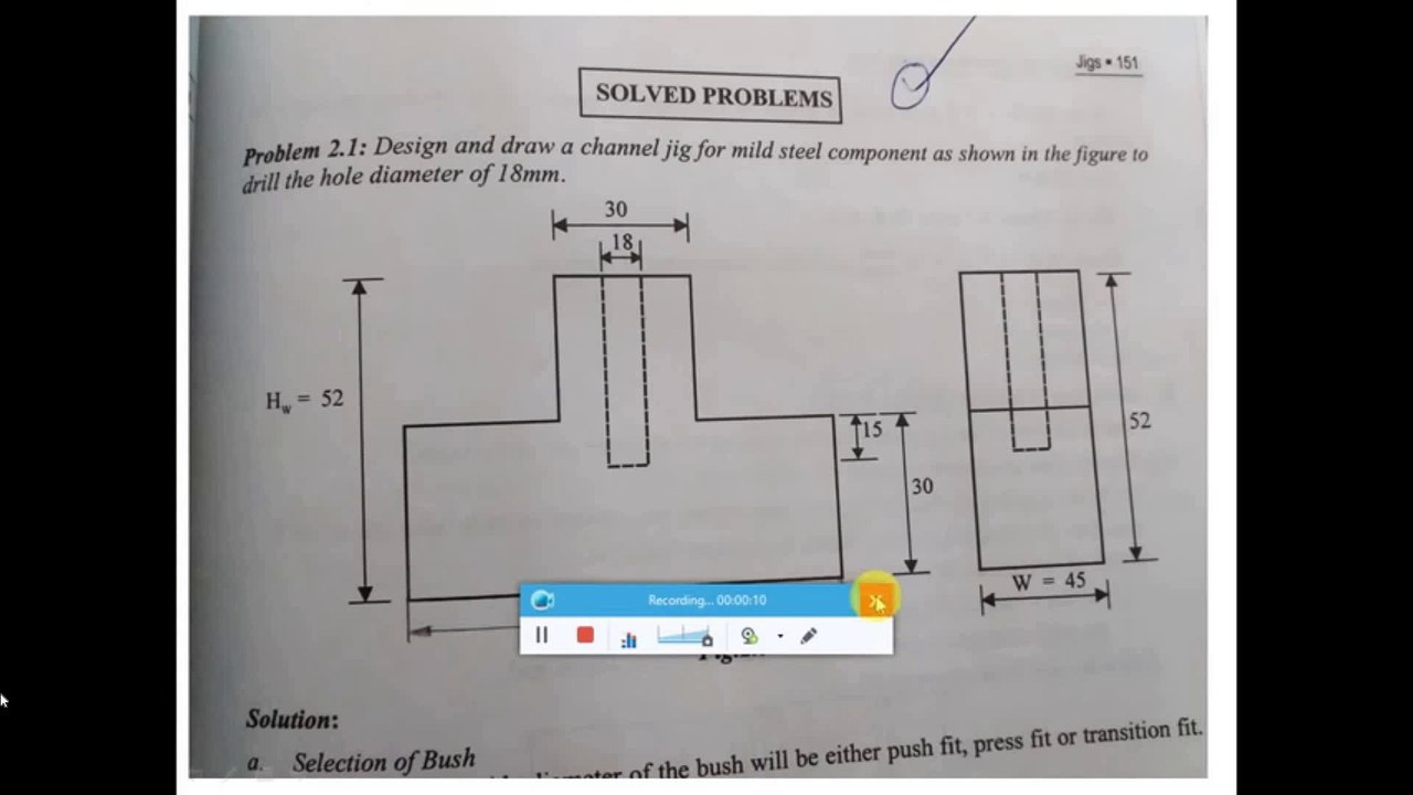 Design of Channel Jigs for the given component