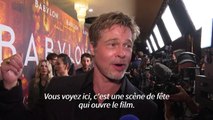 Brad Pitt et Damien Chazelle à Paris pour l'avant-première du film 