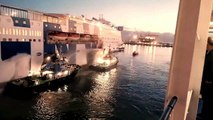 Palermo, l'incendio sul traghetto: una colonna di fumo esce dalla nave