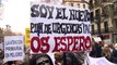 Trabalhadores do setor da saúde pública protestam em Madrid