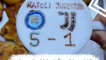 تخليد نتيجة فوز نابولي على يوفنتوس 5-1 بطريقة إبداعية
