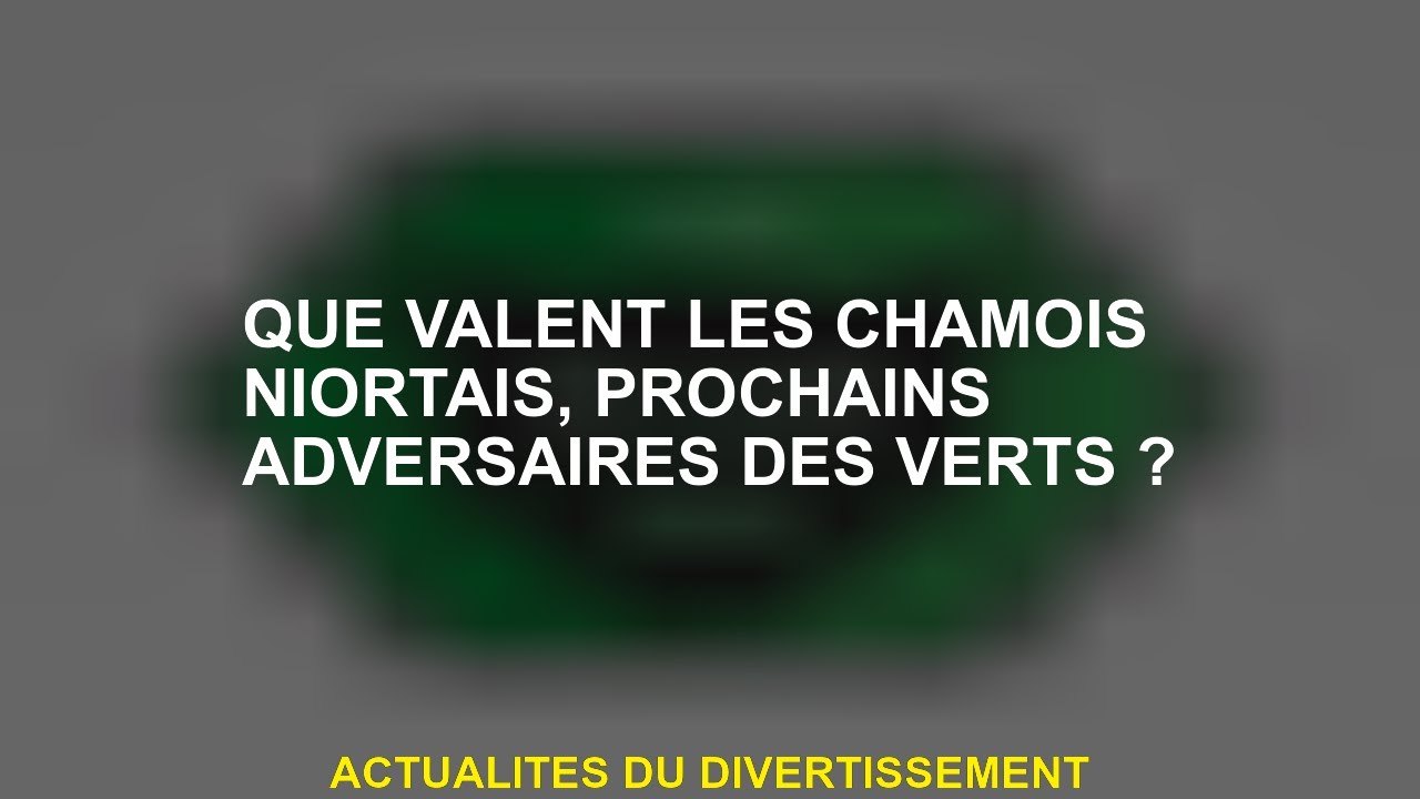Quelles sont les Niortais Chamois, les prochains opposants aux Verts?