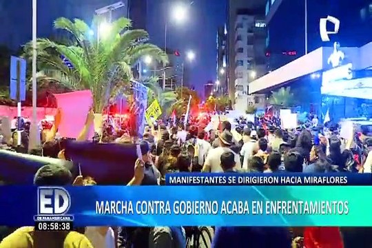 Así se desarrolló la marcha por las calles de Miraflores en contra del Gobierno de Dina Boluarte