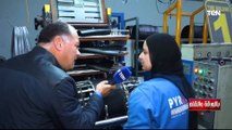جولة الإعلامي نشأت الديهي داخل مصنع إطارات السيارات في المنطقة الصناعية ببورسعيد