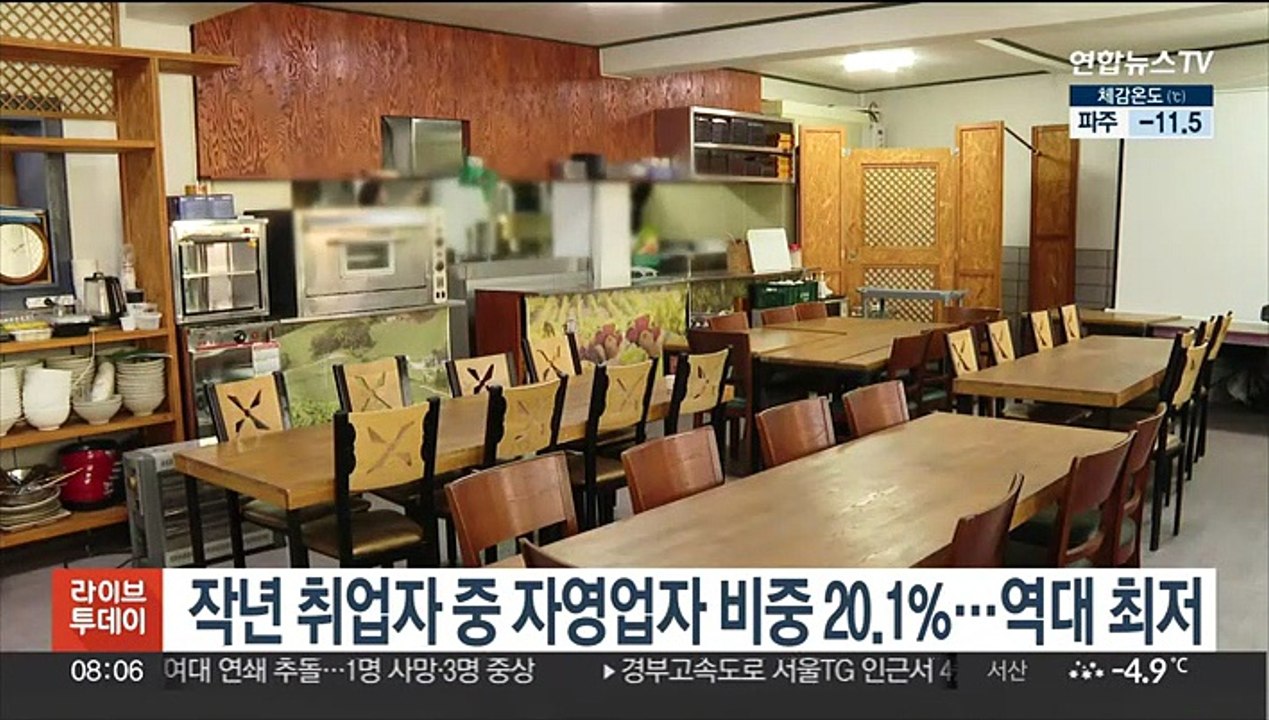 작년 취업자 중 자영업자 비중 20.1%…역대 최저