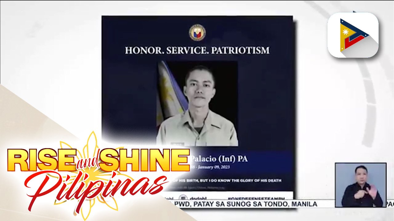 Kabayanihan ni Corporal Jerry Palacio ng PHL Army na nagbuwis ng buhay sa rescue ops sa Samar, kinilala ng DND