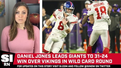 Video herunterladen: Daniel Jones, Giants Defeat Vikings 31-24 to Advance to NFC Divisional Round