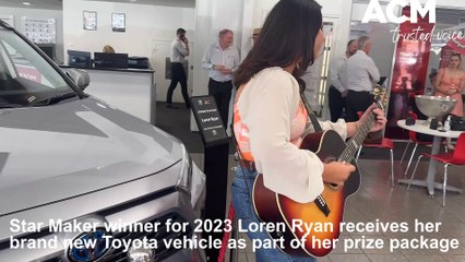 Star Maker winner for 2023 Loren Ryan receives her brand new Toyota vehicle as part of her prize package - 16/01/2023 - Northern Daily Leader