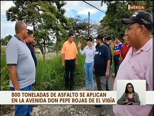 800 toneladas de asfalto fueron aplicadas en la Av. Don Pepe Rojas en El Vigía edo. Mérida