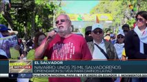 El Salvador: Varias organizaciones marcharon para celebrar el 31 aniversario de los Acuerdos de Paz