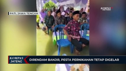 Direndam Banjir, Pesta Pernikahan Tetap Digelar