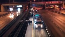 Sefaköy Metrobüs Durağı'nda metrobüsün altında kalan bir kişi hayatını kaybetti
