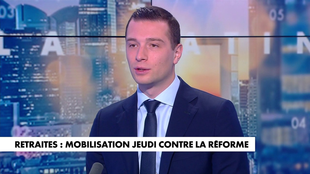 Jordan Bardella : «On ne peut pas descendre dans la rue marcher comme un Tartuffe après avoir voté et appelé à voter Emmanuel Macron»