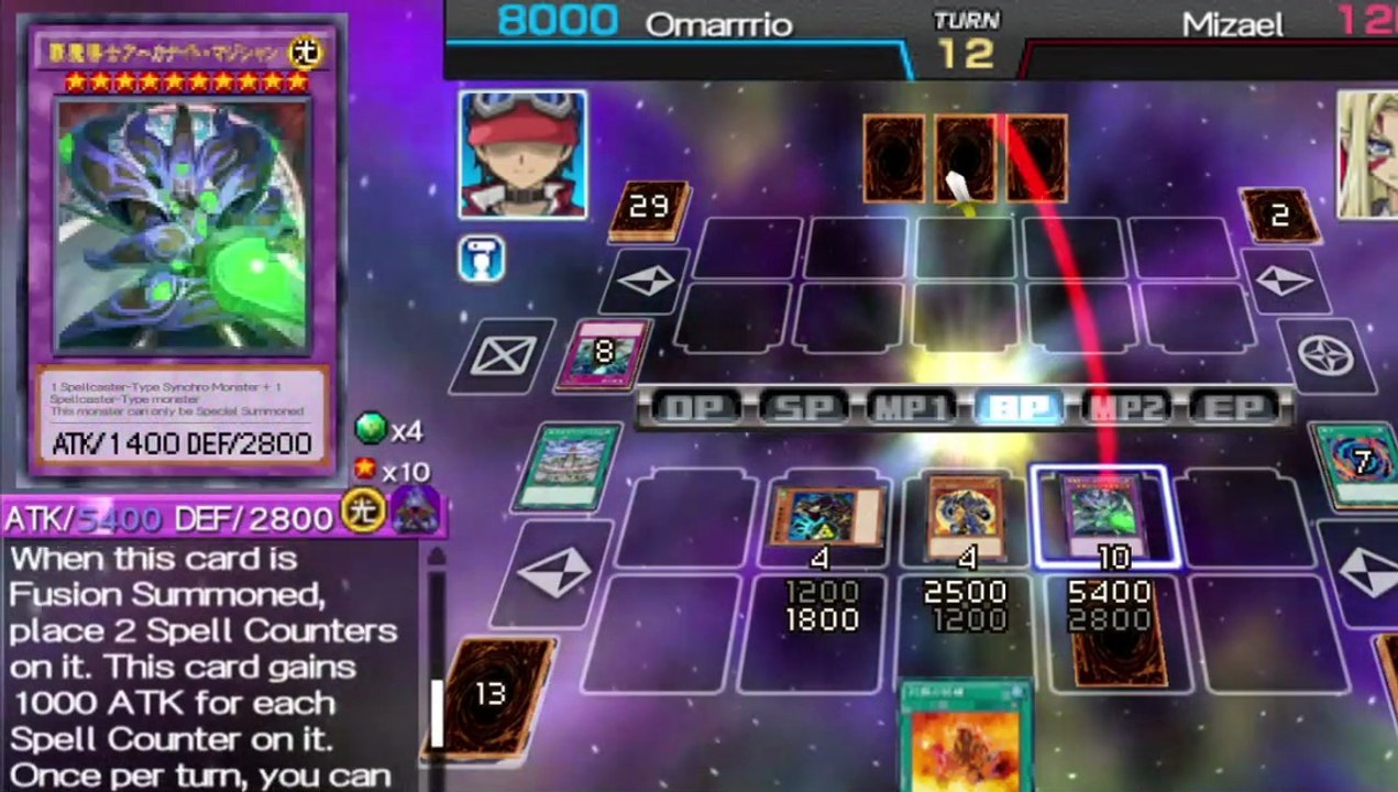 Yugioh Tag Force Arc V Special : Supreme Arcanite Magician VS Mizael (Space Time Dragon) Deck