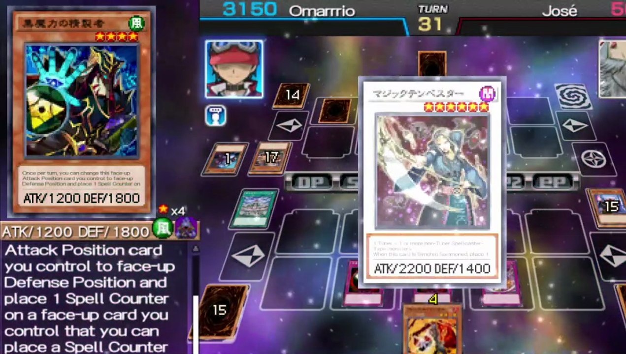 Yugioh Tag Force Arc V Special : Tempest Magician VS Jose (Machine Emperor of Earth) Deck
