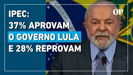 Lula: Ipec mostra que 37% aprovam governo petista e 28% reprovam