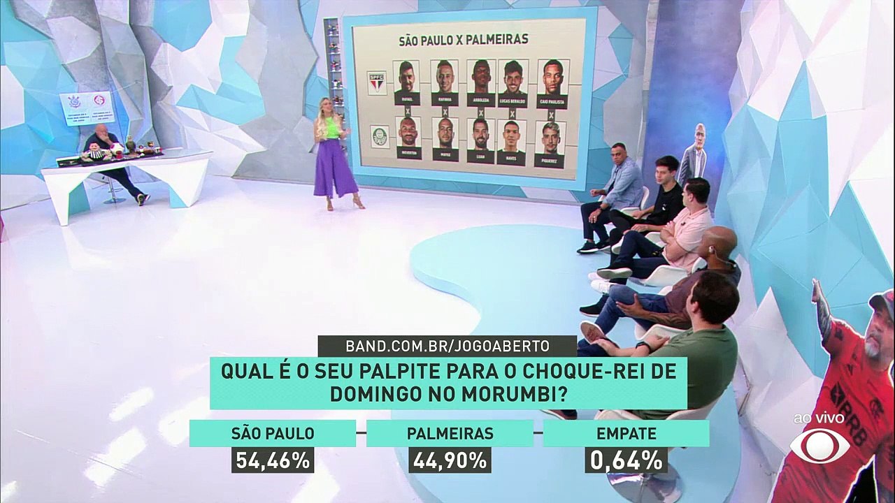 Debate Jogo Aberto: Quem vence, São Paulo ou Palmeiras?
