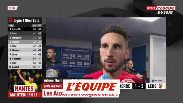 Thomasson : «C'est une fierté de finir comme ça» - Foot - L1 - Lens