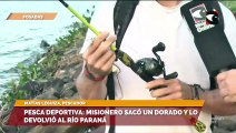 Pesca deportiva misionero sacó un dorado y lo devolvió al río Paraná