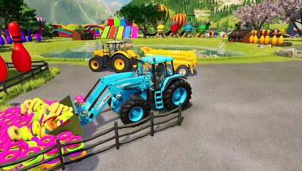 LOAD & TRANSPORT DONUTS WITH FENDT TRACTORS - Farming Simulator 22
