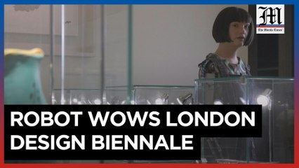 Robot artist steals the show at London Design Biennale