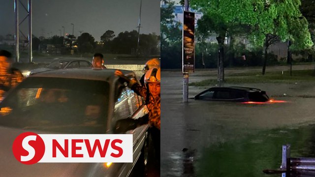 Woman trapped in car in Klang flash flood