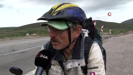 57 yaşındaki Alman vatandaşı bisikletiyle dünya turunda