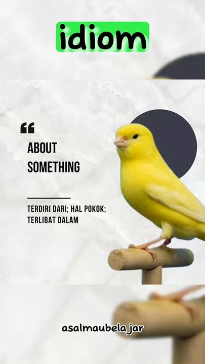 Idiom - about something