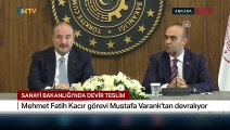 Son Dakika! Kabine'de ilk devir teslim! Yeni Sanayi Bakanı Kacır, görevi Mustafa Varank'tan devraldı