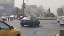 Una impresionante tormenta de arena cubre el cielo de Bagdad