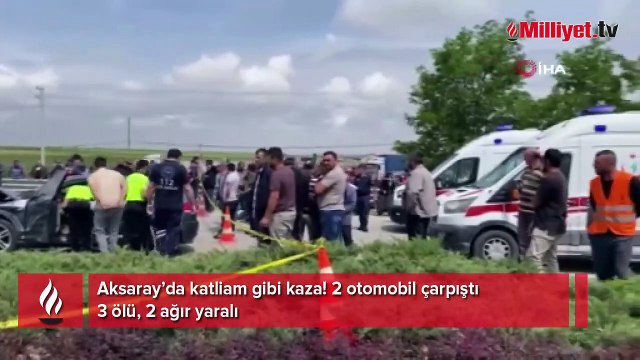 Aksaray’da katliam gibi kaza! 2 otomobil çarpıştı; 3 ölü, 2 ağır yaralı