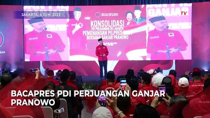 Hadiri Acara Konsolidasi PDIP DKI, Ganjar: Jakarta Berbeda Sambutannya Meriah