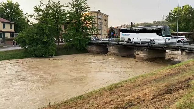 Poggibonsi, il fiume in piena fa paura
