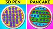 Fantastic 3D Pen Vs Pancake Art Challenge Part 3 || Amazing Diy Ideas By 123 Go!