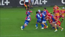TOP 14 - Essai de Romain BARTHELEMY (FCG) - FC Grenoble Rugby - USA Perpignan - Saison 2022-2023