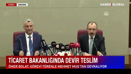 Скачать видео: Ömer Bolat Ticaret Bakanlığı görevini Mehmet Muş'tan devraldı